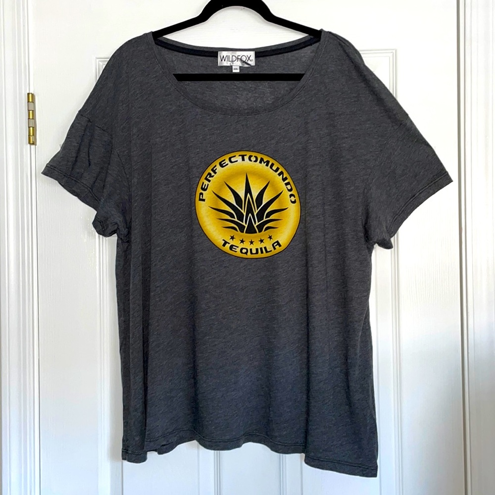 New WILDFOX Agave Tequila Graphic Print Butter Scoop Soft Tee T-Shirt Top XL XXL